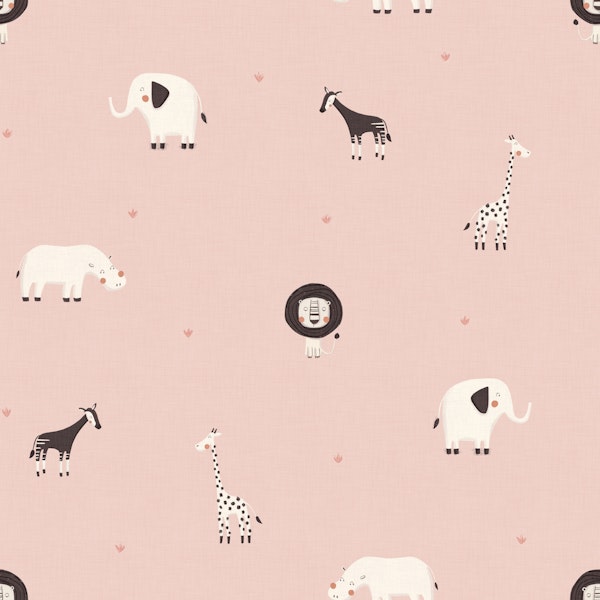 Charming Safari Creatures Pink
