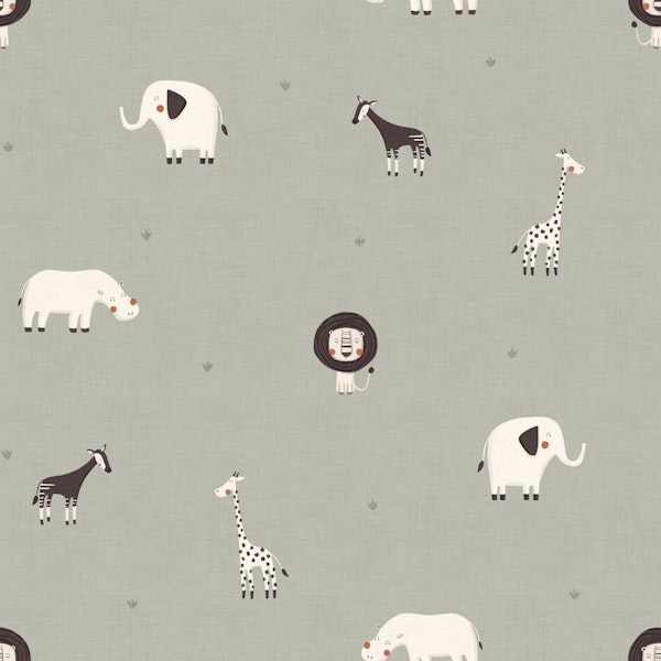 Whimsical Safari Animals green