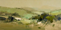Serene Green Hills tapete