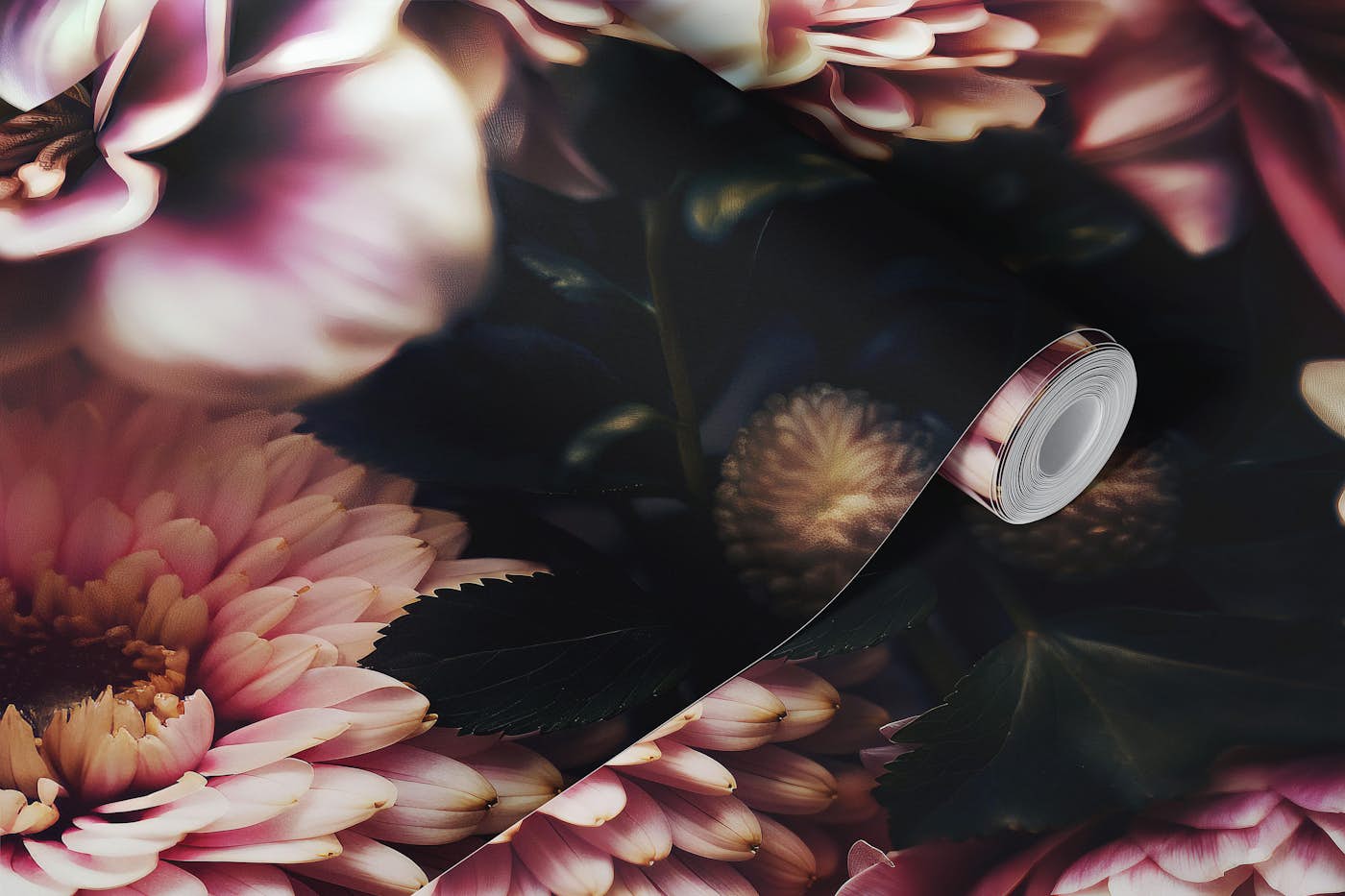 Midnight Floral Bloom wallpaper roll