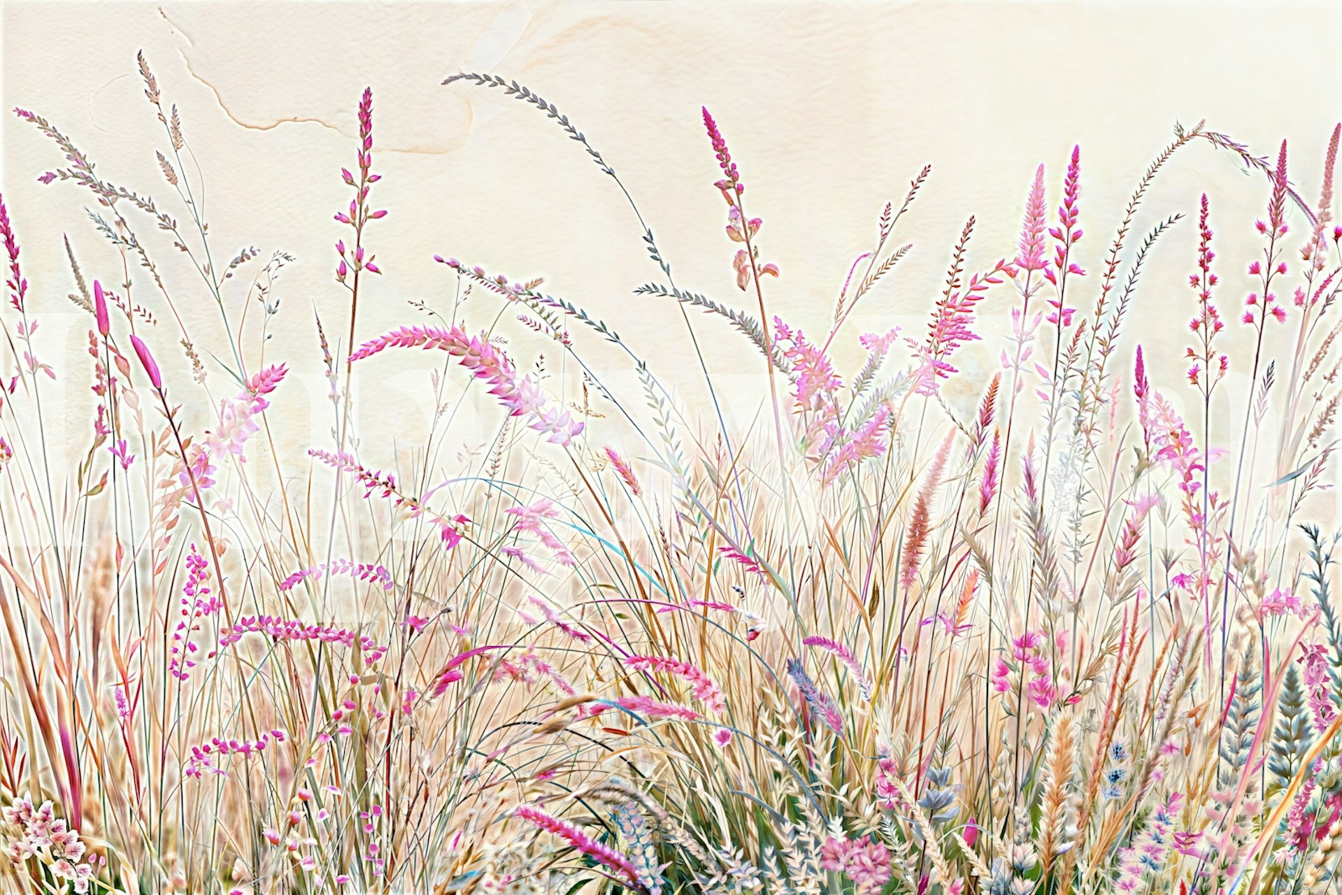 Blomster tapet i en rumindretning