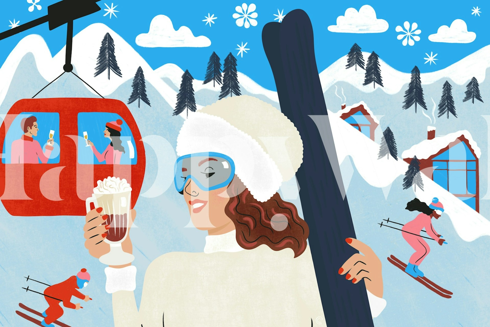 Tapeta Après Ski u udobnoj sobi