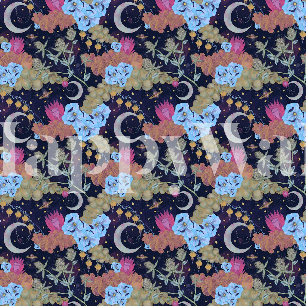 Interstellar Bloom wallpaper in a room