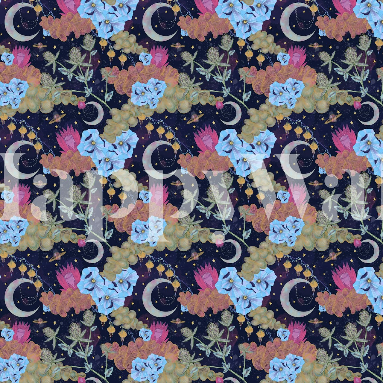 Carta da parati Interstellar Bloom in una stanza