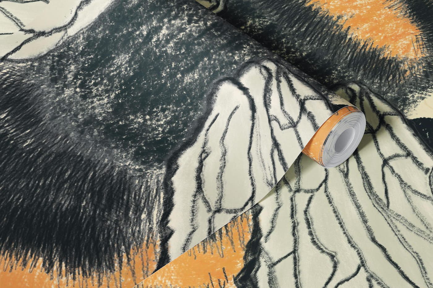 Rustic Bee Art wallpaper roll