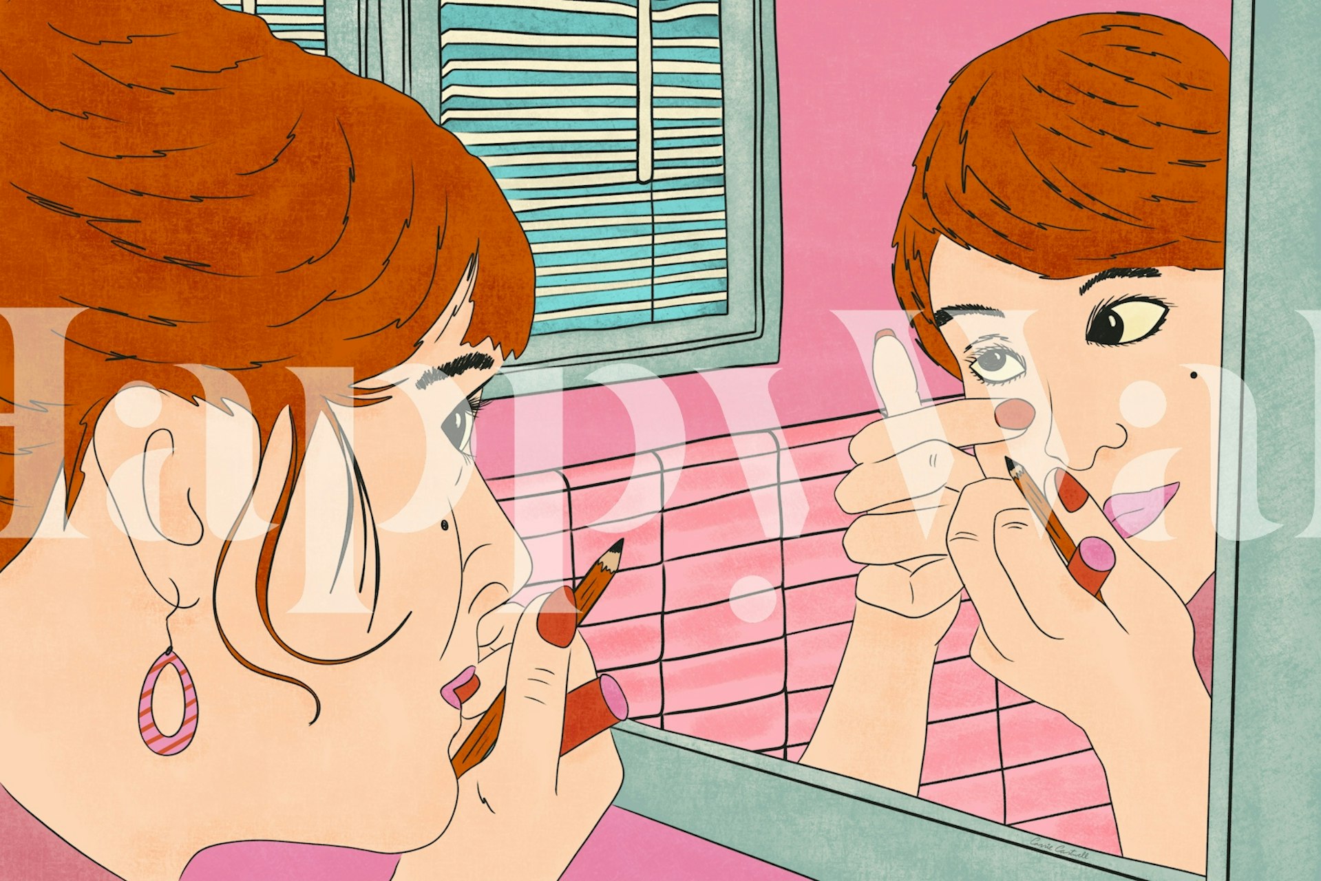 Colorful Reflection Moment wallpaper in a room