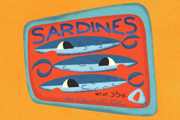 Retro Sardine Tin Art