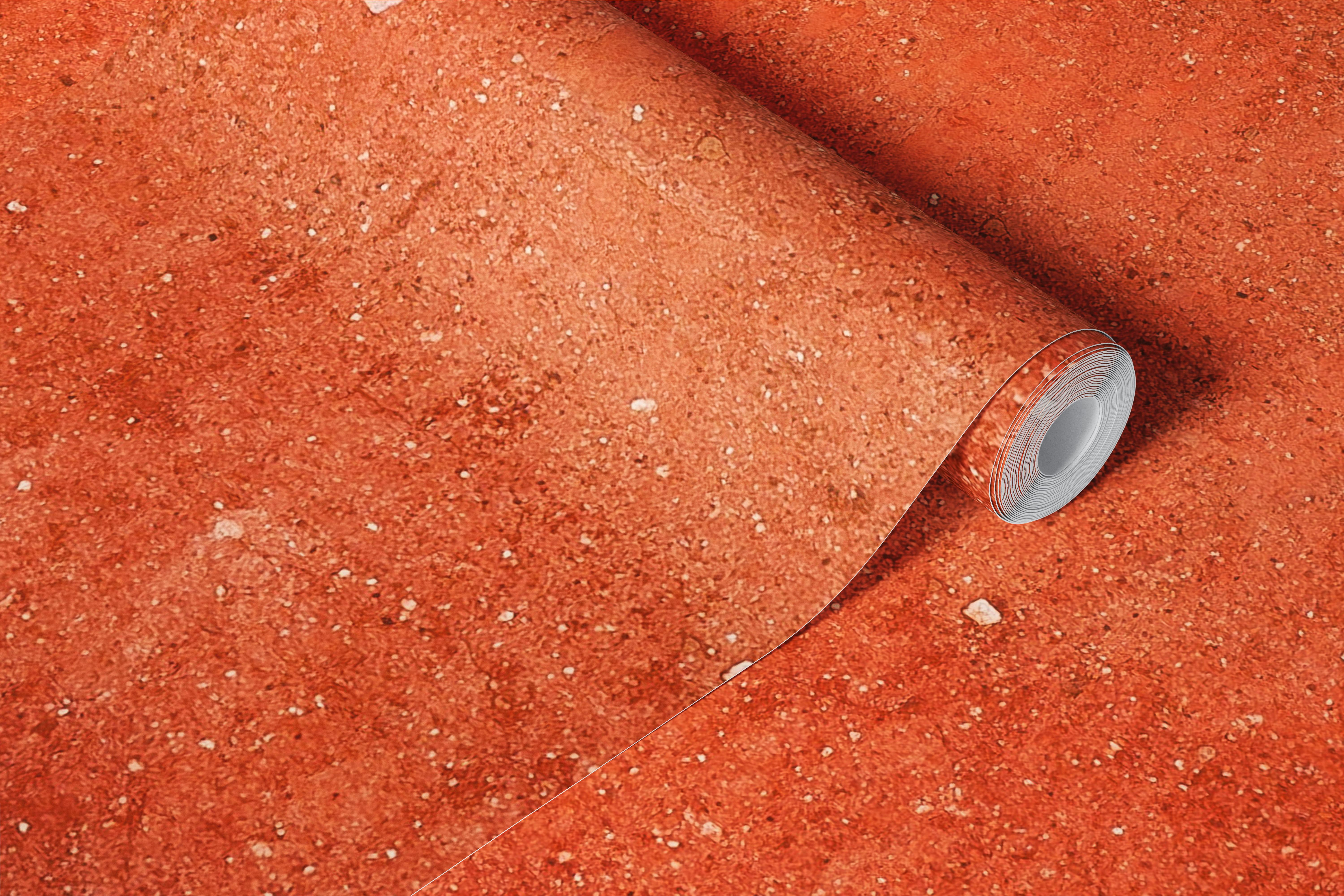 Terracotta plaster wall with texture and warm tones wallpaper