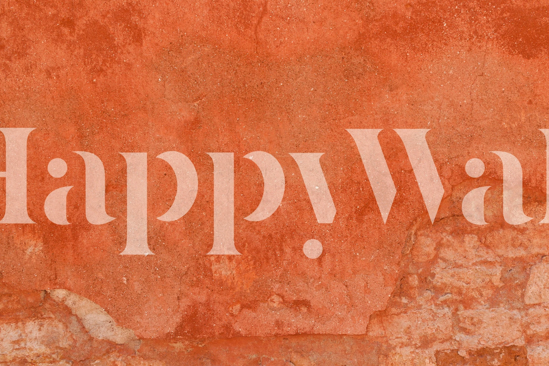 Terracotta plaster wall with texture and warm tones wallpaper