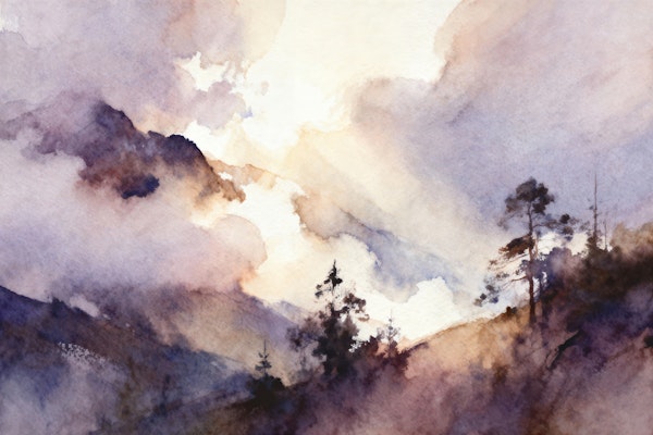 Misty Mountain Sunrise