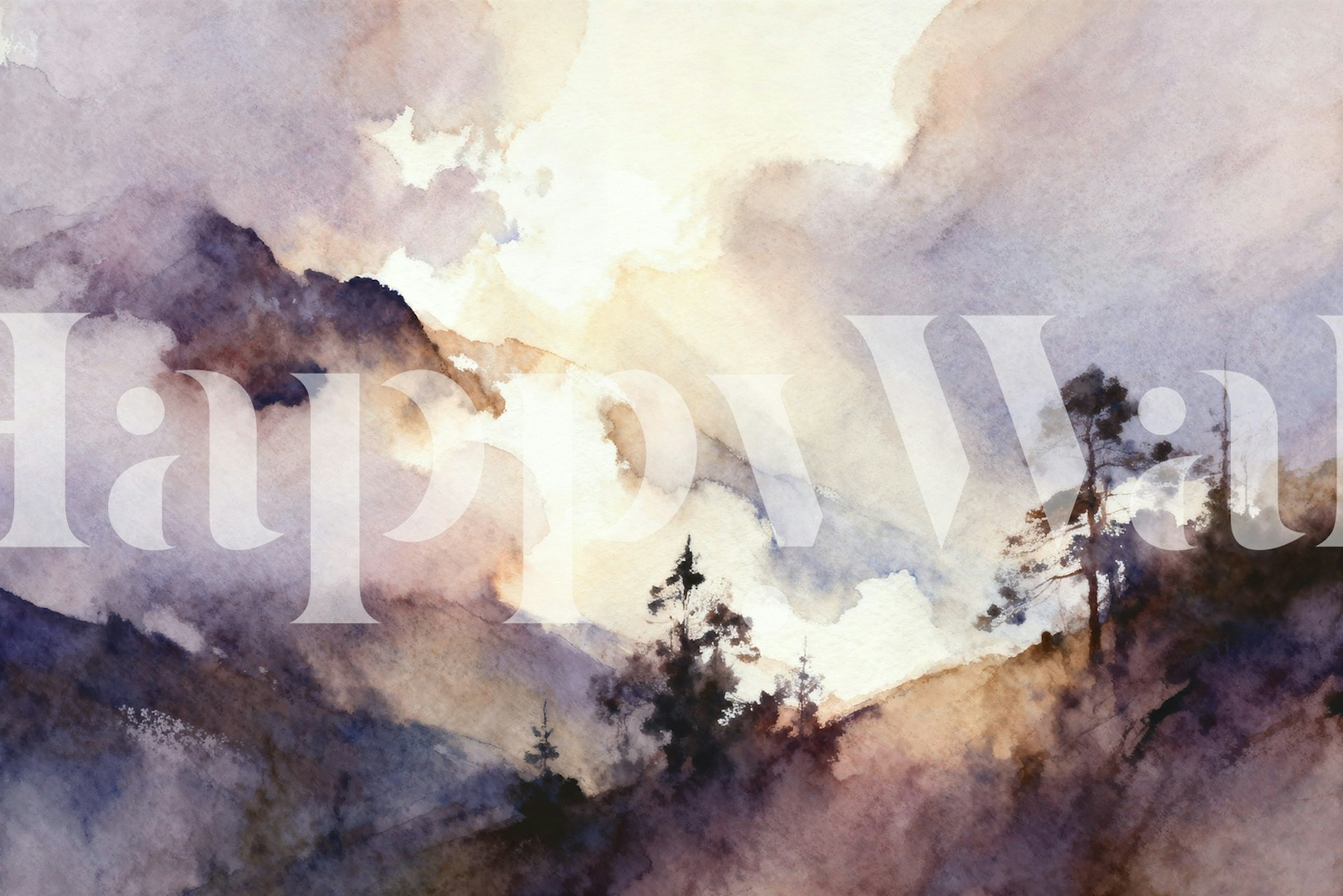 Tapeta Misty Mountain Sunrise u sobi