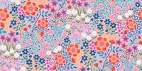 Summer Flower Garden on pink - Small tapetit