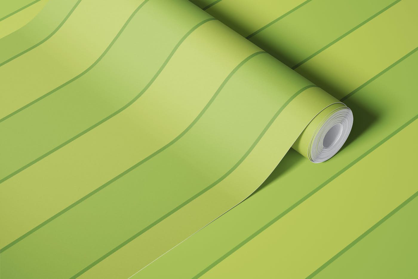 Simple Lime Green Vertical Stripes wallpaper roll