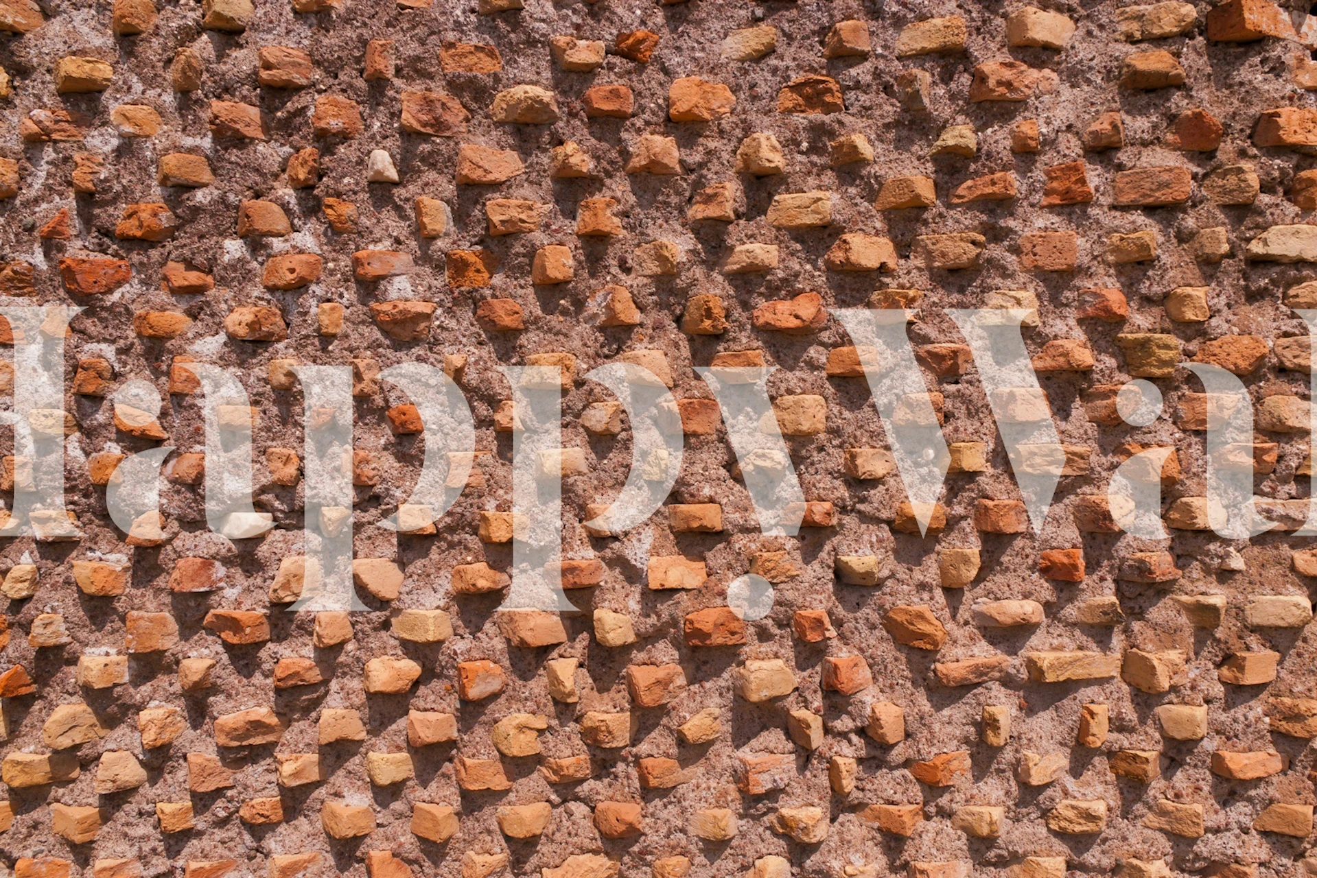 Ancient Roman Brick Wall wallpaper in a room