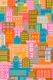 City Lights By Day Retro Geo Bright Pattern