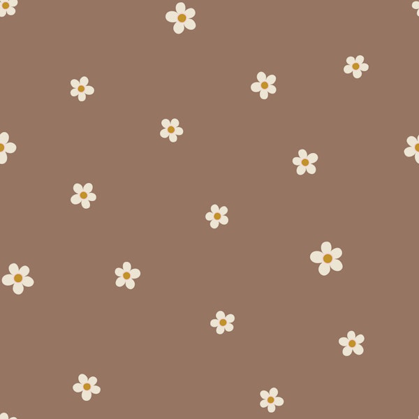 Forget-me-nots - Cream on Mocha - small