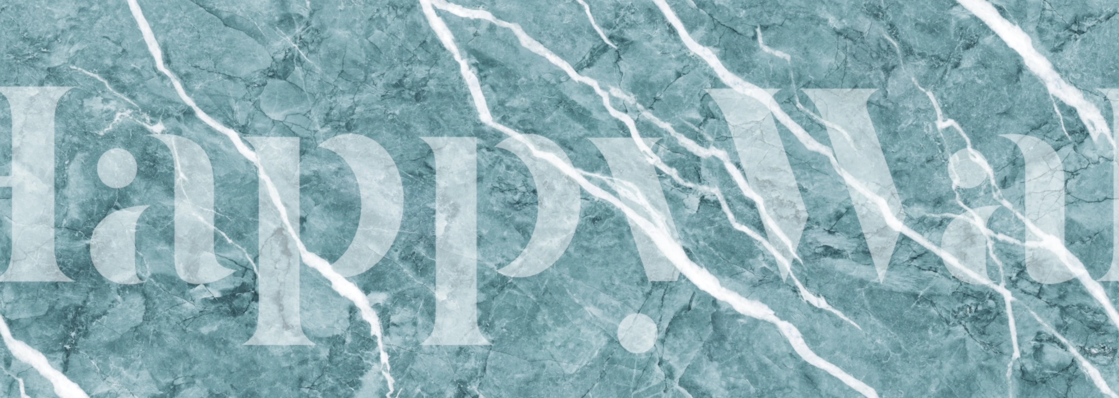 Papel pintado Aqua Blue Marble en una habitación moderna