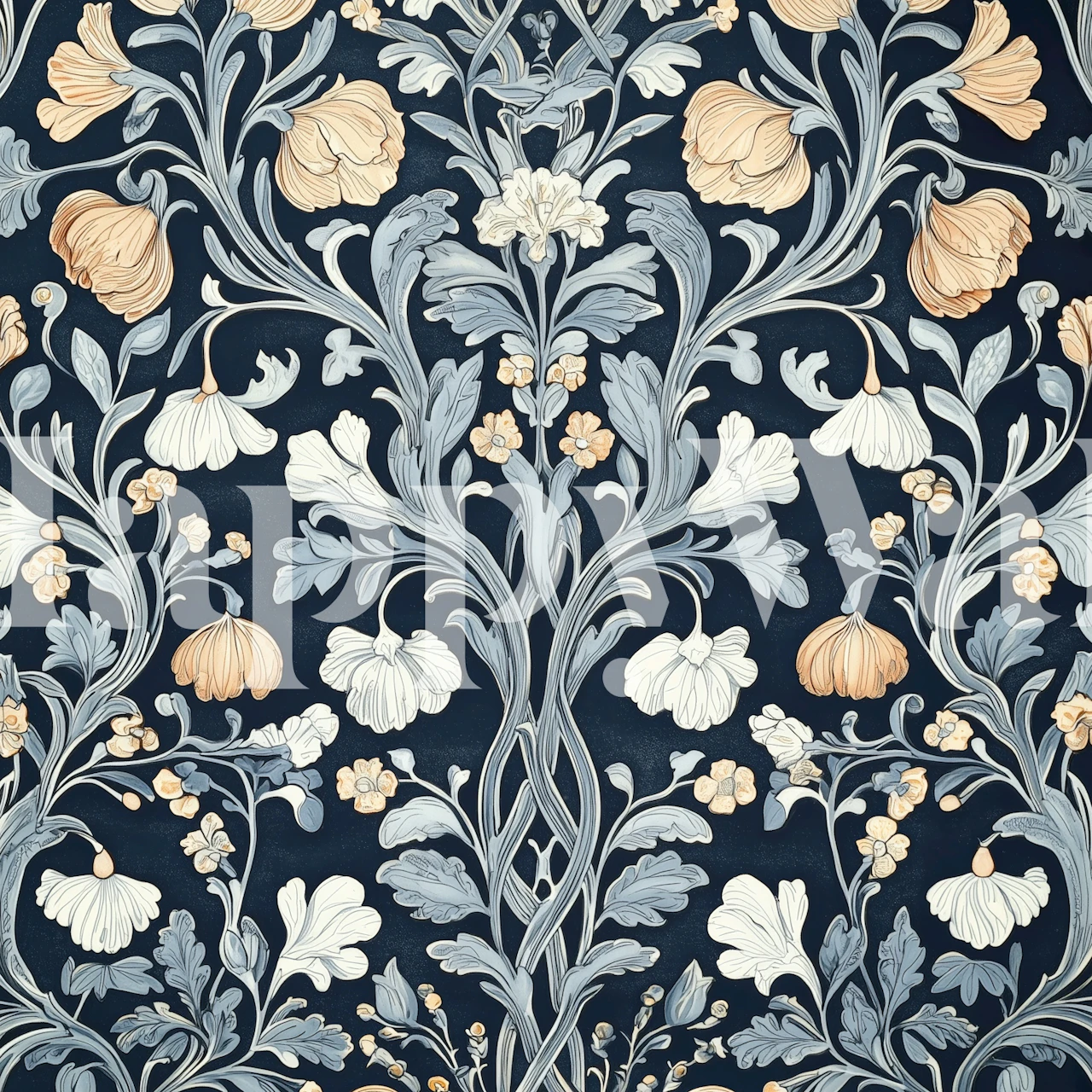 Victorian Flower Dance tapet i et rum