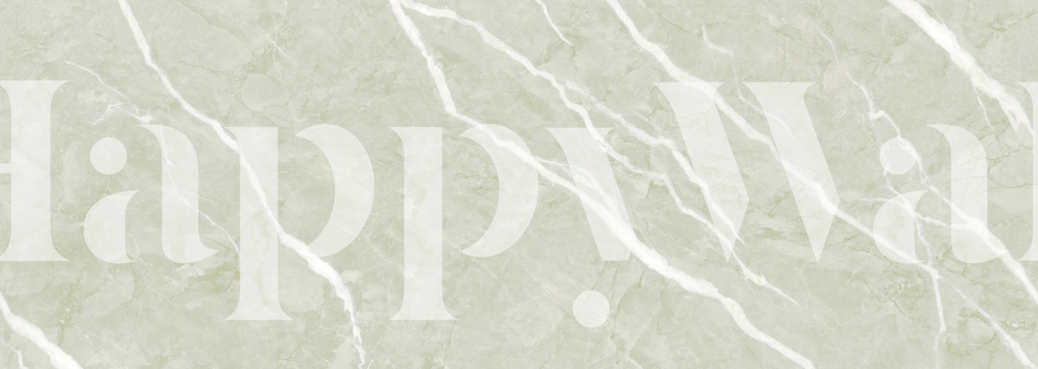 Green marble effect wallpaper with white veining