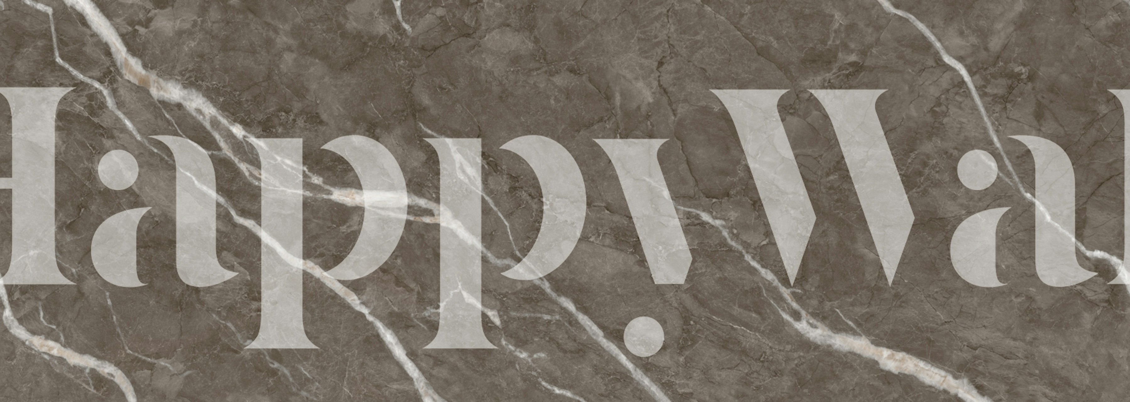 Brown Natural Marble tapetdesign i ett rum