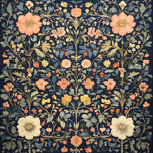 Ornate Garden Delight - William Morris Style