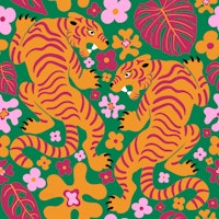 Jungle Tiger Vibes wallpaper