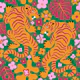 Otomi Cool Tigers - Mid Century Modern