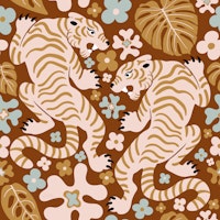 Tropical Tiger Dreams papel de parede