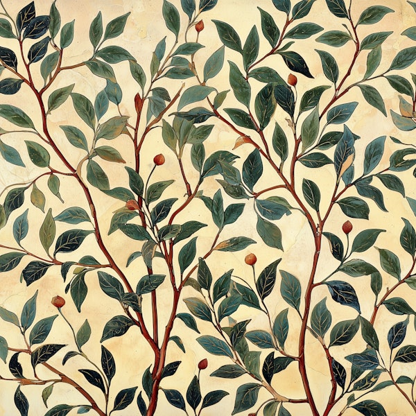 Leafy Branch Delight - William Morris Style