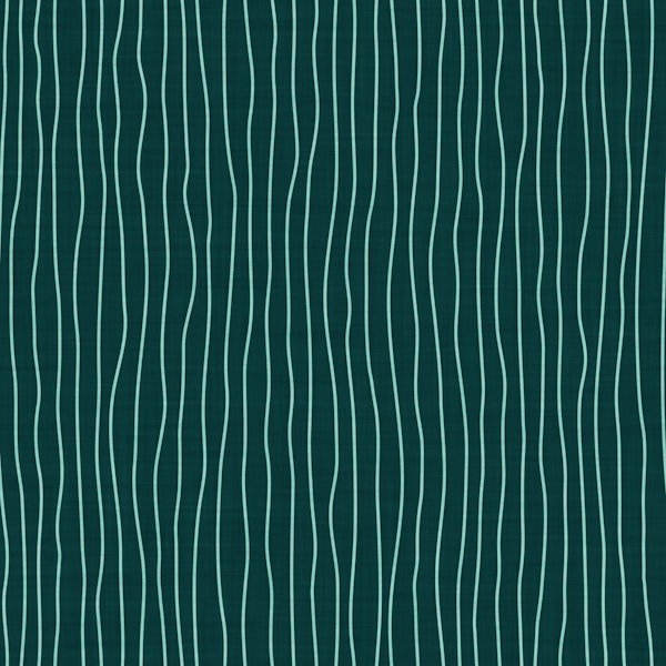 Wavy vertical lines on linen texture green