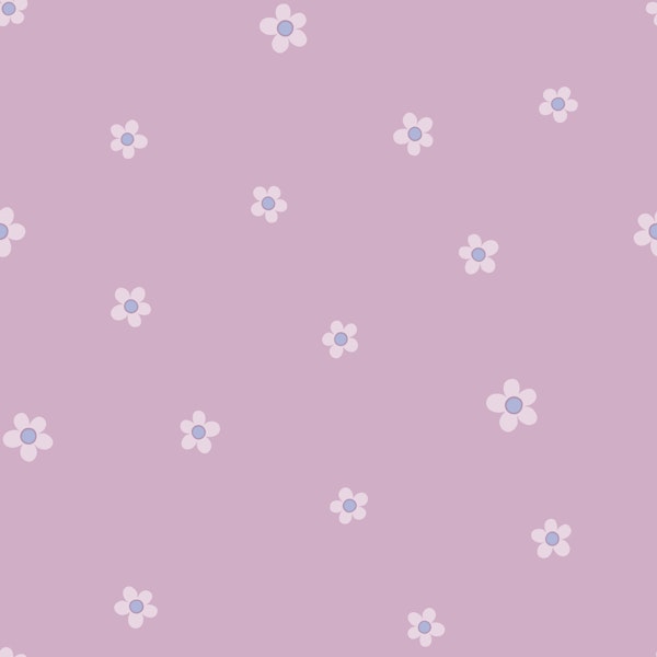 Forget-me-nots - dove on grey - medium