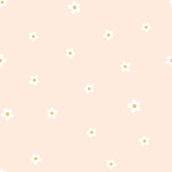 Forget-me-nots - white on cream - medium