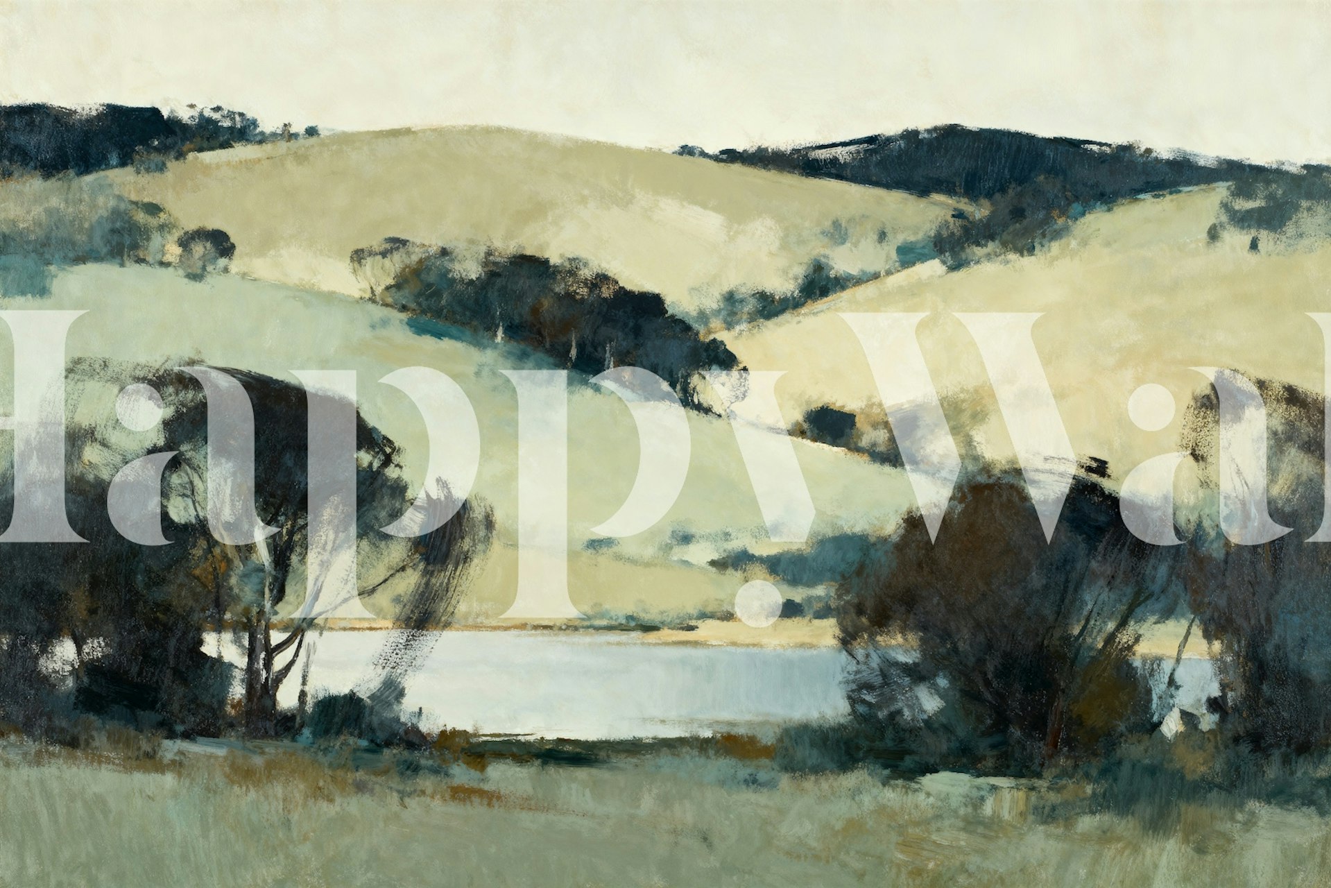 Tranquil Country Landscape tapetti huoneessa