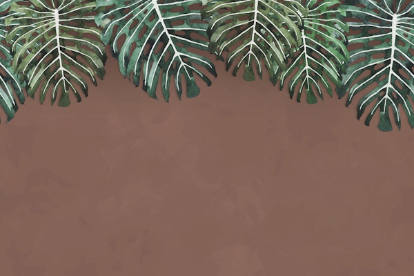 Monstera Jungle Foliage terracotta