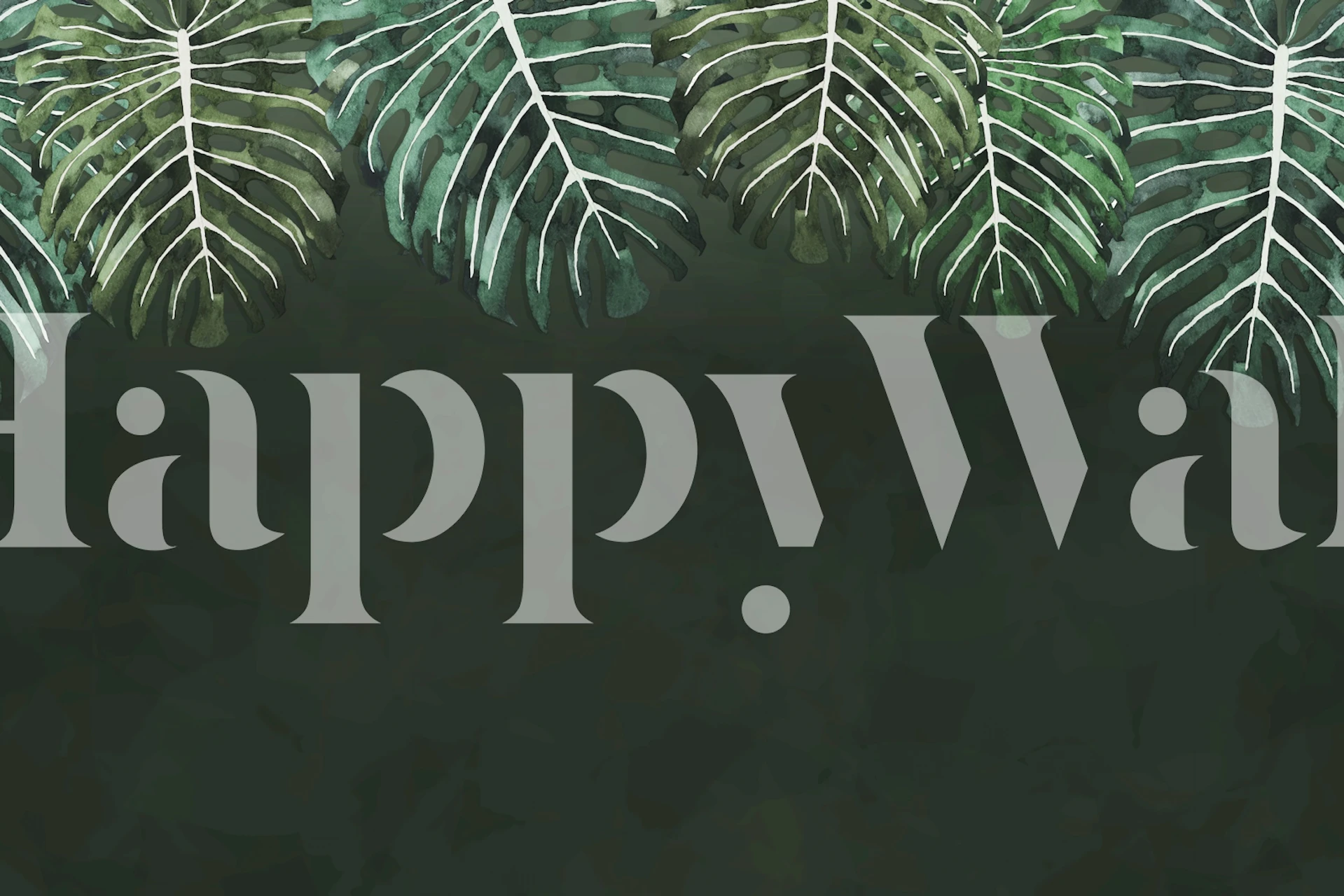 Monstera Jungle Foliage green tapetti huoneessa