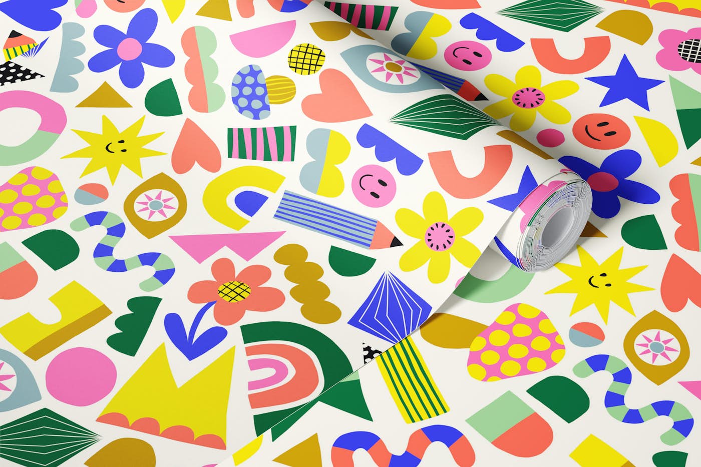 Cheerful Elements Collage wallpaper roll