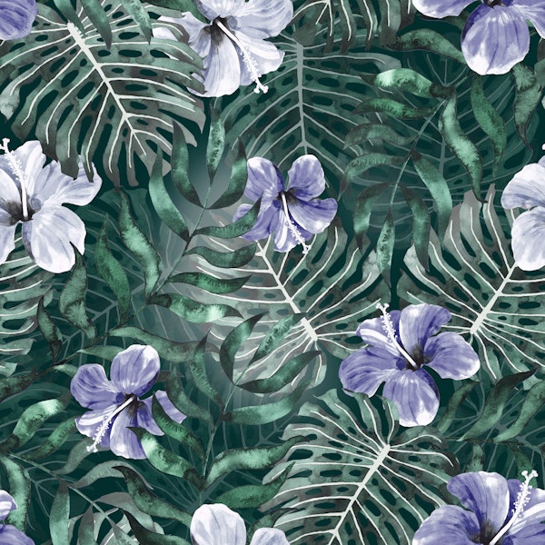 Summer Floral Jungle blue