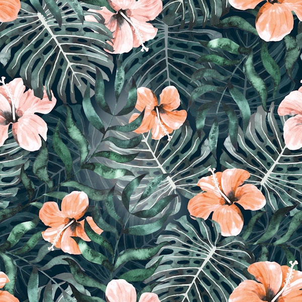 Summer Floral Jungle apricot