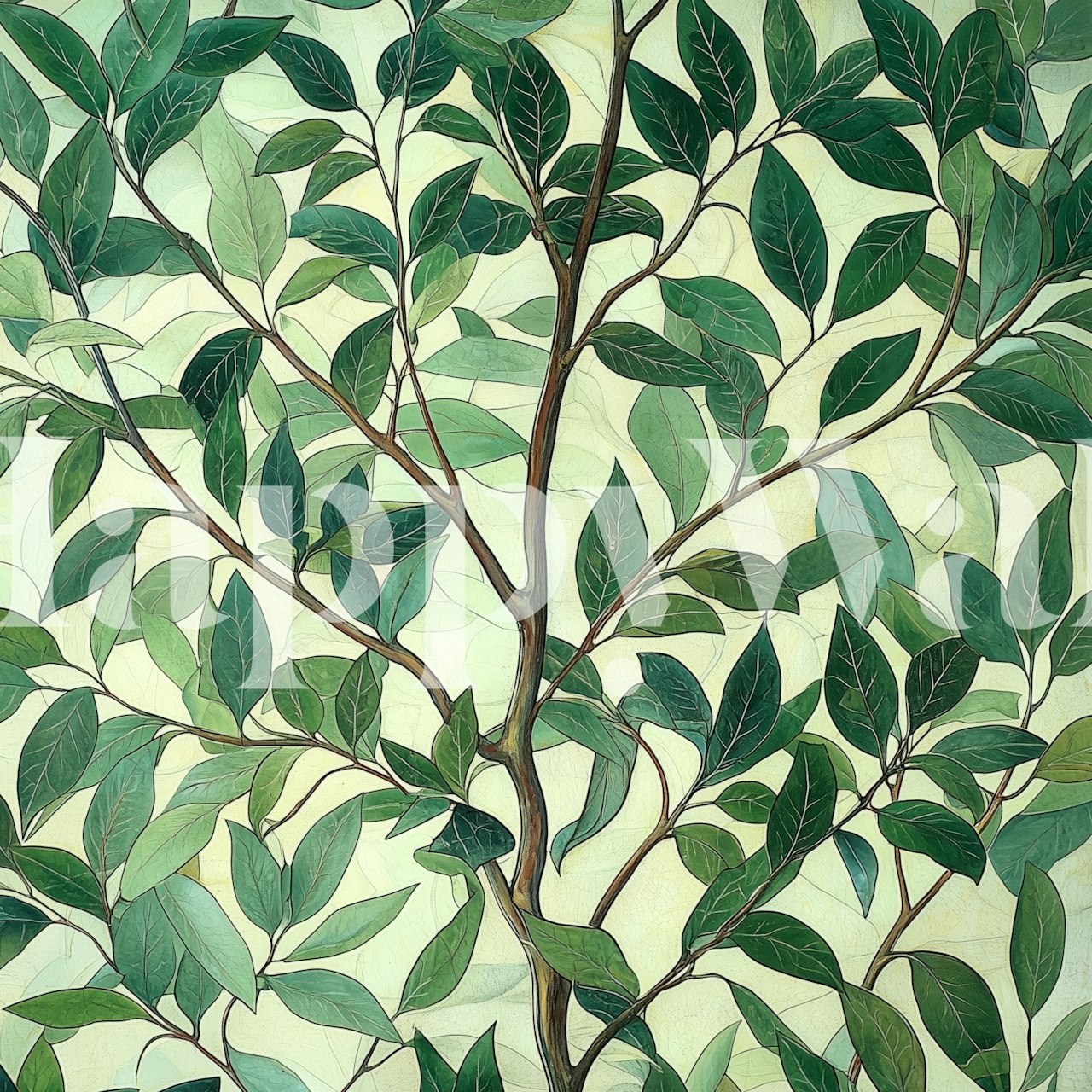 Natural Leaf Harmony tapet i ett rum