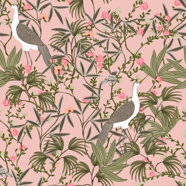 Lush Botanical Chinoiserie Sanctuary
