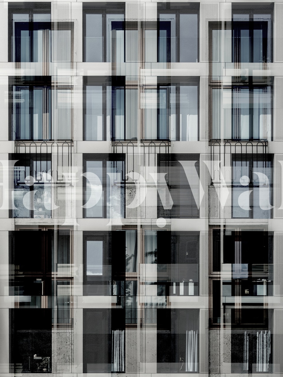 Diseño de papel tapiz Windows Pattern II en una habitación