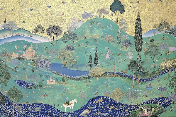 Enchanted Landscape with Nature and Castles