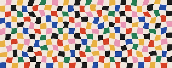 Colorful Checkered Waves