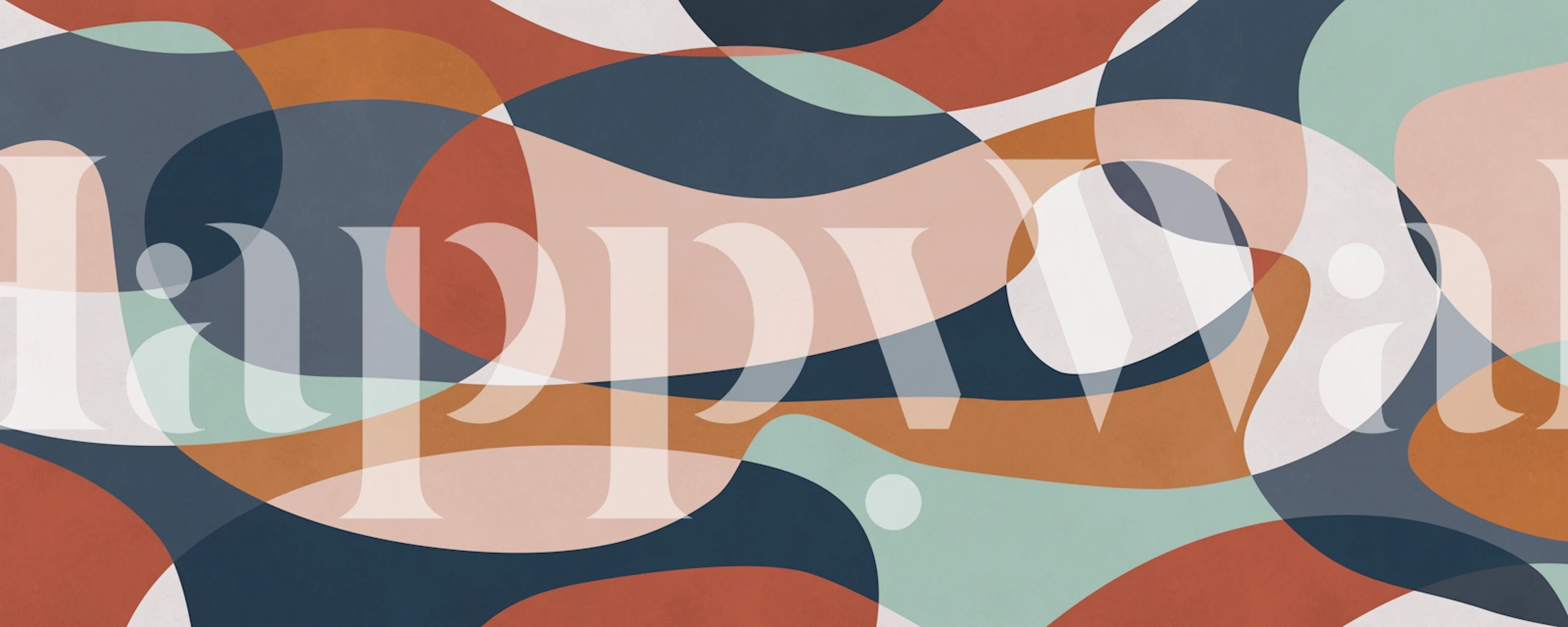 Bold Curved Aesthetics tapetti huoneessa