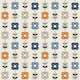 Climbing Retro Daisies Stripes Blue Orange