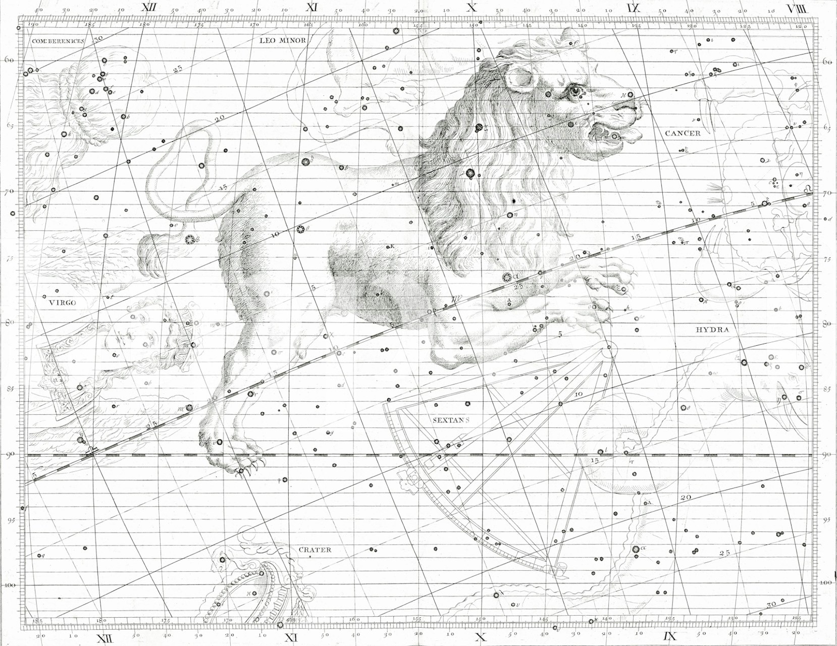 Vintage Leo zodiac wallpaper in a room setting