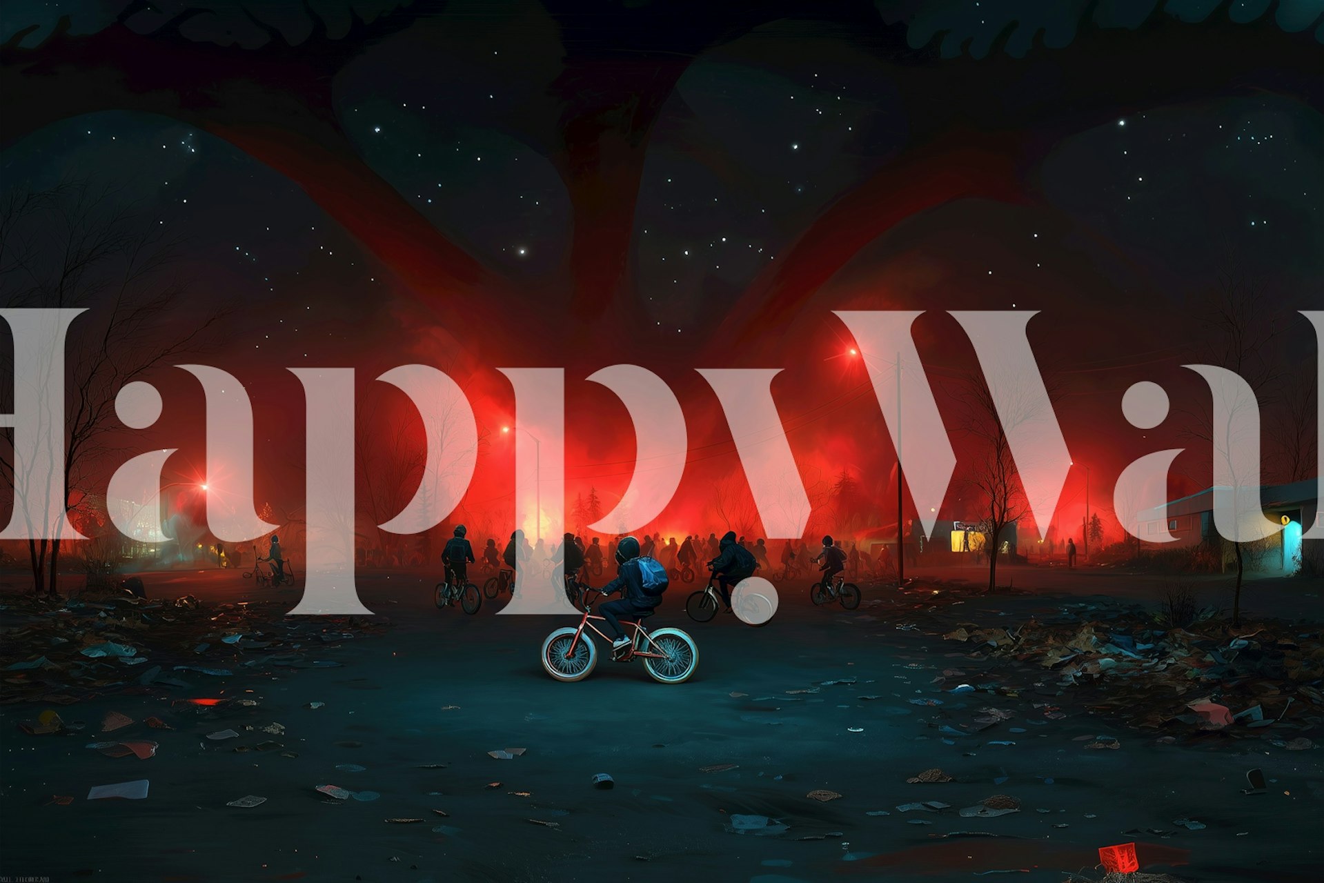 Papel tapiz Upside Down V1 en una habitación moderna