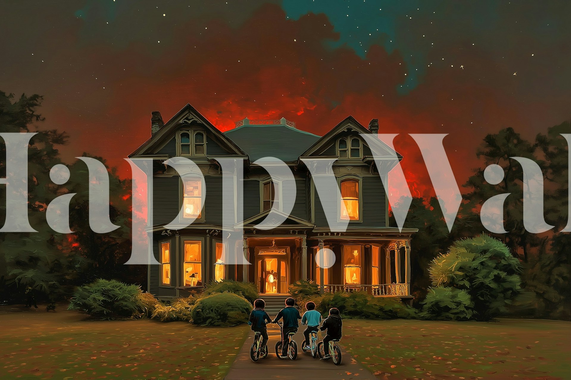 Papel pintado Upside Down V2 en un entorno de habitación