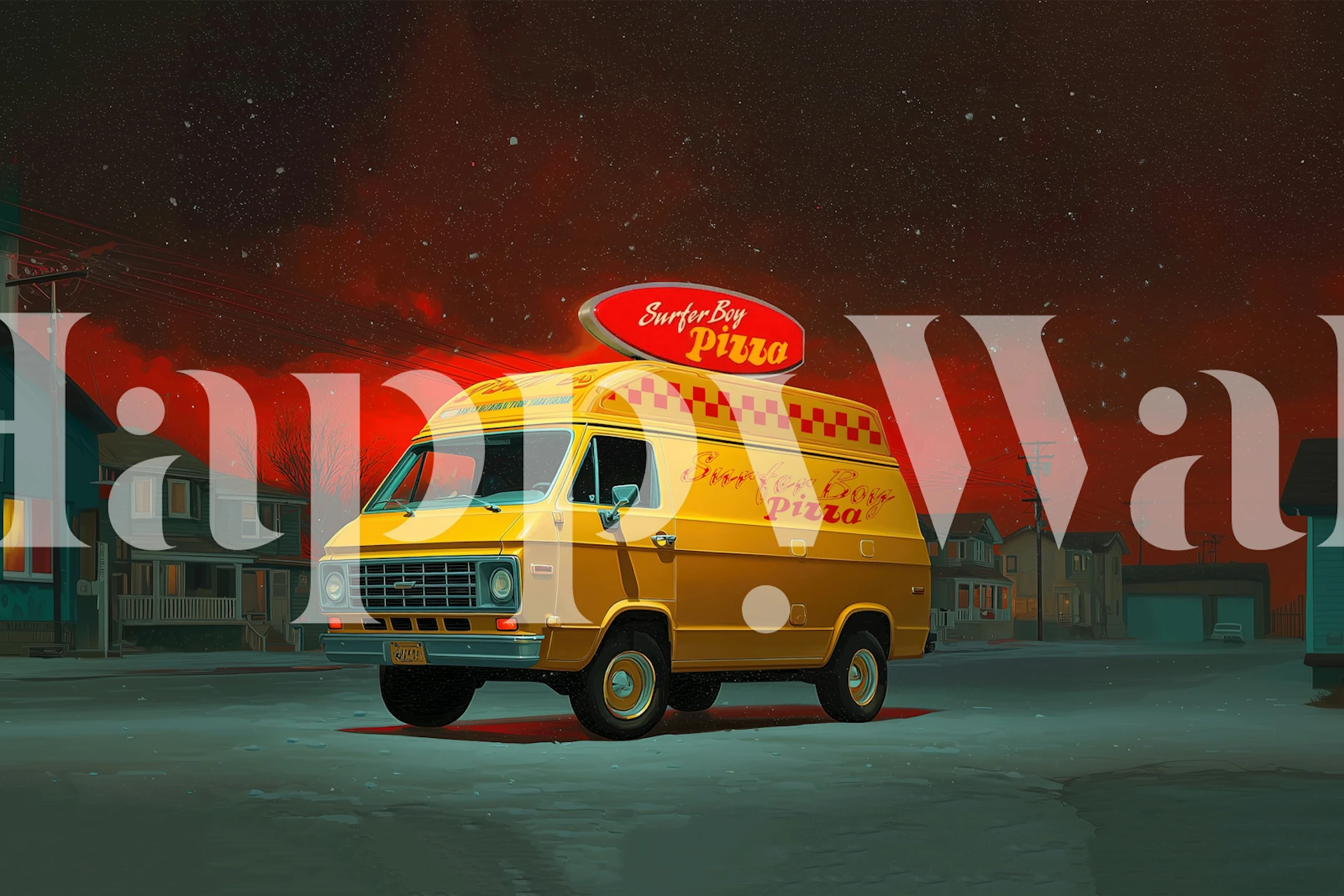 Upside Down V3 wallpaper in a modern room