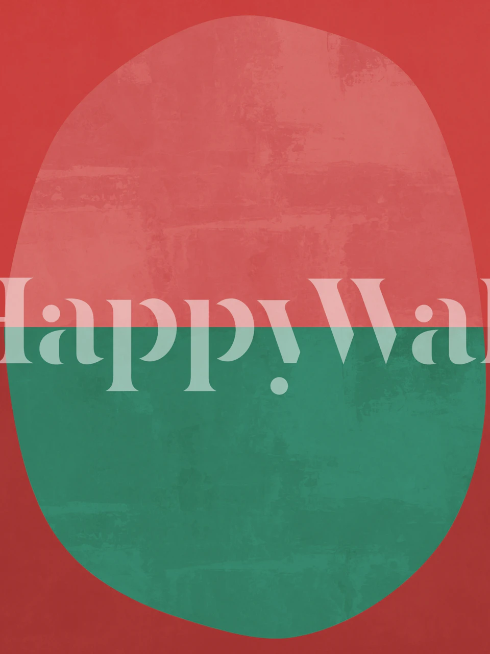 Geometric shapes in red and green vintage wallpaper